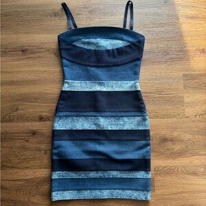 Herve Leger Denim Mini Dress